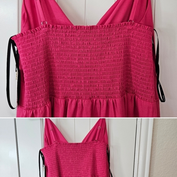 Hot Pink Midi Sundress Kensie NWT SZ 12 - Picture 4 of 6